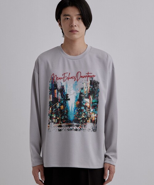 tk.TAKEO KIKUCHI（ティーケータケオキクチ）の「ブラシ刺繍長袖Tシャツ（Tシャツ/カットソー・メンズ・ブラック/ライトグレー/ホワイト・04/03/02）」の16枚目の写真