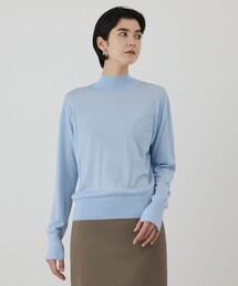 ウールシルクタートルトップ
