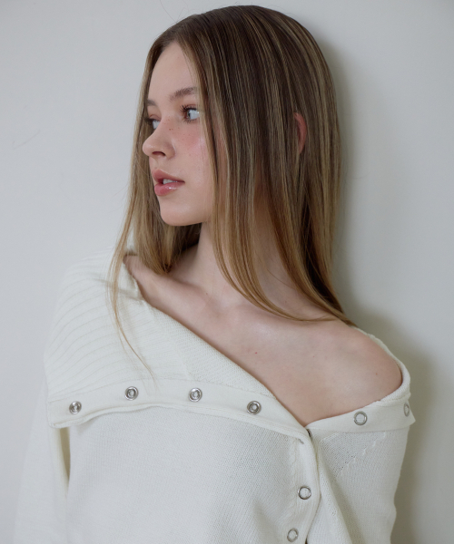ROSEFRANTZ（ロゼフランツ）の「Fold Off Shoulder Knit [Ivory]（ニット/セーター・レディース・アイボリー・OS）」の7枚目の写真