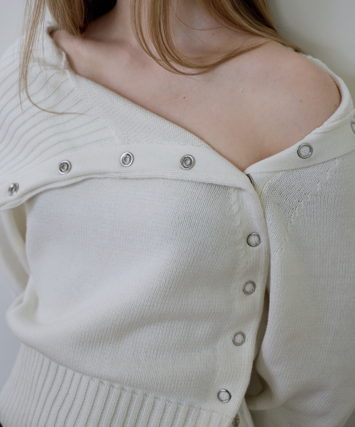 ROSEFRANTZ（ロゼフランツ）の「Fold Off Shoulder Knit [Ivory]（ニット/セーター・レディース・アイボリー・OS）」の9枚目の写真