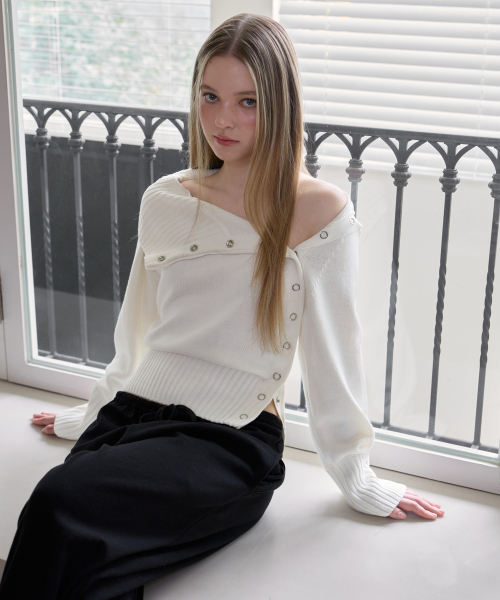 ROSEFRANTZ（ロゼフランツ）の「Fold Off Shoulder Knit [Ivory]（ニット/セーター・レディース・アイボリー・OS）」の12枚目の写真