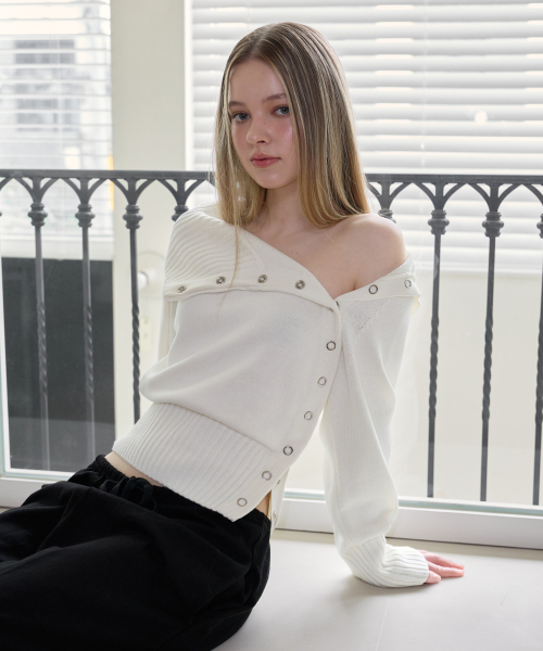 ROSEFRANTZ（ロゼフランツ）の「Fold Off Shoulder Knit [Ivory]（ニット/セーター・レディース・アイボリー・OS）」の17枚目の写真
