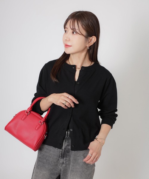 Riberry（リベリー）の「もちもちカーディガン（カーディガン/ボレロ・レディース・ブラック/ネイビー/ブラウン/レッド/杢グレー・MEDIUM）」の15枚目の写真
