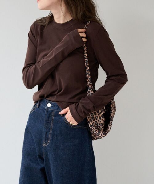 OUTDOOR PRODUCTS(アウトドアプロダクツ)の「追加 ハイツイストジャージークルーネックコンパクト(Tシャツ/カットソー・レディース・ホワイト/ブラック/ブラウン/グレー/グリーン系その他・FREE)」の4枚目の写真