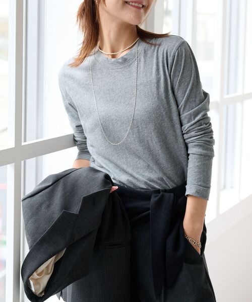 OUTDOOR PRODUCTS(アウトドアプロダクツ)の「追加 ハイツイストジャージークルーネックコンパクト(Tシャツ/カットソー・レディース・ホワイト/ブラック/ブラウン/グレー/グリーン系その他・FREE)」の16枚目の写真
