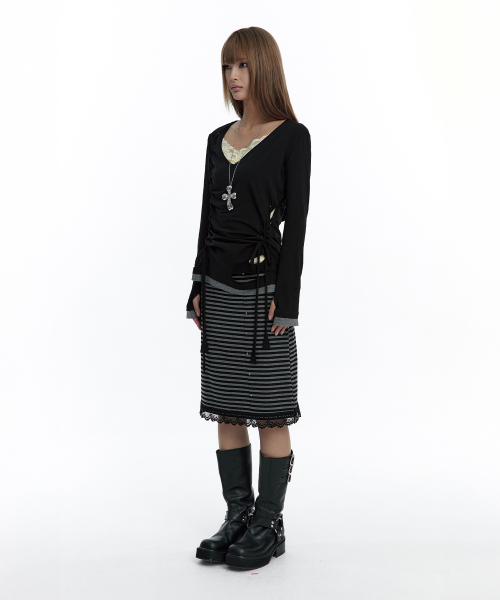 ROUGHNECK(ラフネック)の「グランジストラップフーディー ブラック(Tシャツ/カットソー・レディース・その他・MEDIUM/SMALL)」の3枚目の写真