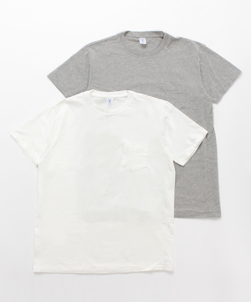 Velva Sheen(ベルバシーン)の「【Velva Sheen】ベルバシーン 2パックポケット付きTシャツ(Tシャツ/カットソー・メンズ・ブラック×ホワイト/ホワイト×グレー/ホワイト×ネイビー/ブラック×グレー/ブルー系その他/ホワイト×ブラック・SMALL/LARGE/MEDIUM)」の2枚目の写真