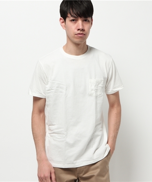 Velva Sheen(ベルバシーン)の「【Velva Sheen】ベルバシーン 2パックポケット付きTシャツ(Tシャツ/カットソー・メンズ・ブラック×ホワイト/ホワイト×グレー/ホワイト×ネイビー/ブラック×グレー/ブルー系その他/ホワイト×ブラック・SMALL/LARGE/MEDIUM)」の7枚目の写真