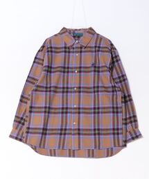 【BEVERLY HILLS POLO CLUB/ビバリーヒルズポロクラブ】【柔らかな綿100％素材】チェックネルシャツ ルーズシルエット こなれ感 秋コーデ 定番 上品 羽織り