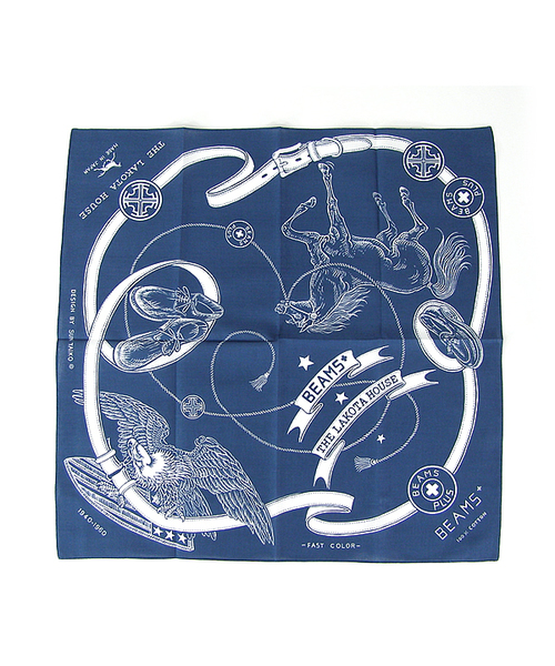 BEAMS PLUS（ビームスプラス）の「THE LAKOTA HOUSE×BEAMS PLUS / 別注 バンダナ（バンダナ/スカーフ・メンズ・ブラウン/レッド/イエロー/グリーン/ネイビー・ONE SIZE）」の7枚目の写真