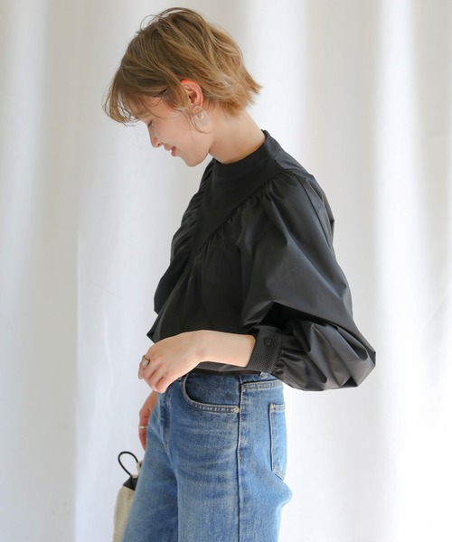 select MOCA（セレクトモカ）の「デコルテデザインボリュームスリーブボトルネックブラウス（シャツ/ブラウス・レディース・ブラック/アイボリー/ホワイト・FREE）」の13枚目の写真