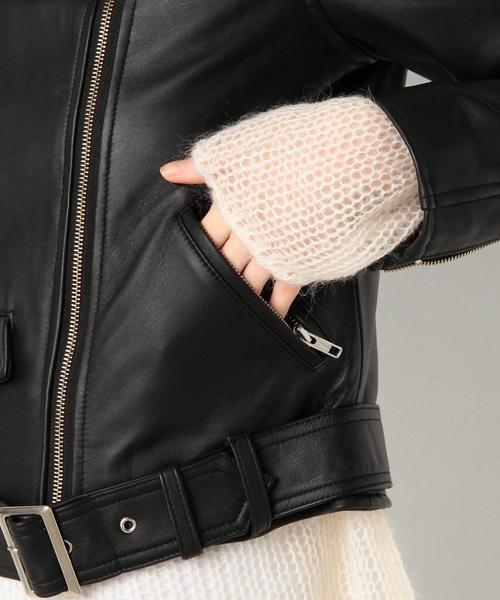 Another Edition(アナザーエディション)の「ラムレザーライダース/AEBC LAMB RIDERS◆(ライダースジャケット・レディース・ブラック/ブラウン・SMALL/MEDIUM)」の6枚目の写真