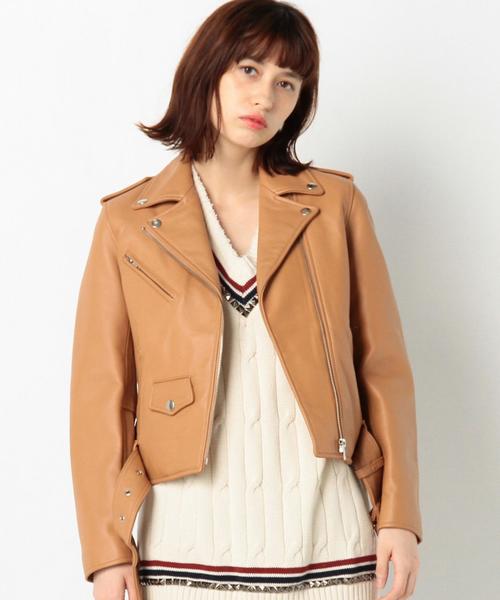 Another Edition(アナザーエディション)の「ラムレザーライダース/AEBC LAMB RIDERS◆(ライダースジャケット・レディース・ブラック/ブラウン・SMALL/MEDIUM)」の3枚目の写真