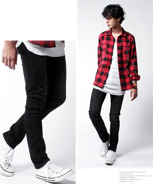 THE CASUAL（カジュアル）の「スキニー メンズ スーパー ストレッチ フィット デニム （デニムパンツ・メンズ・ダークブルー/ネイビー/インディゴブルー/ブラック系その他/グレー/ブルー/ホワイト/ブラック/ダークグレー・XX-LARGE/L/XL/M/S）」の3枚目の写真