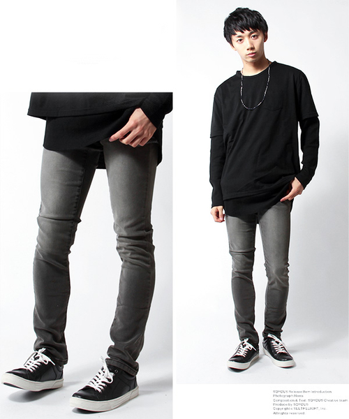 THE CASUAL（カジュアル）の「スキニー メンズ スーパー ストレッチ フィット デニム （デニムパンツ・メンズ・ダークブルー/ネイビー/インディゴブルー/ブラック系その他/グレー/ブルー/ホワイト/ブラック/ダークグレー・XX-LARGE/L/XL/M/S）」の4枚目の写真