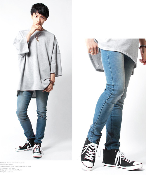 THE CASUAL（カジュアル）の「スキニー メンズ スーパー ストレッチ フィット デニム （デニムパンツ・メンズ・ダークブルー/ネイビー/インディゴブルー/ブラック系その他/グレー/ブルー/ホワイト/ブラック/ダークグレー・XX-LARGE/L/XL/M/S）」の8枚目の写真