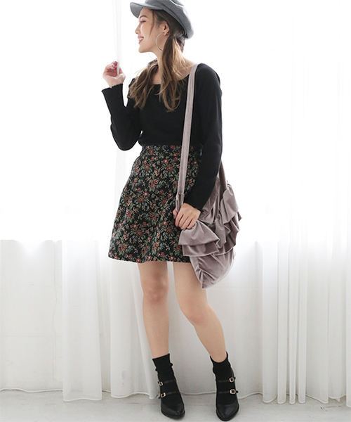 one after another NICE CLAUP（ワンアフターアナザーナイスクラップ）の「オフショルリブプルオーバー（Tシャツ/カットソー・レディース・その他1/その他2/ブラック/キャメル/ボルドー/オフホワイト・FREE）」の19枚目の写真