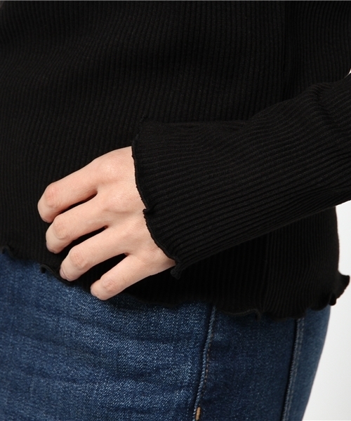 one after another NICE CLAUP（ワンアフターアナザーナイスクラップ）の「オフショルリブプルオーバー（Tシャツ/カットソー・レディース・その他1/その他2/ブラック/キャメル/ボルドー/オフホワイト・FREE）」の11枚目の写真