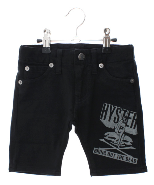 JOEY HYSTERIC（ジョーイヒステリック）の「BRING OUT THE DEAD pt 天竺5PショートPT（その他パンツ・キッズ・ブラック/グレー・XS.P/SMALL/MEDIUM）」の2枚目の写真
