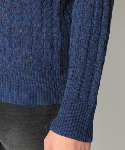 VENCEEXCHANGE（ヴァンスエクスチェンジ）の「ケーブルCNニット（ニット/セーター・メンズ・ホワイト/ネイビー/グレー系その他・LARGE/MEDIUM）」の7枚目の写真