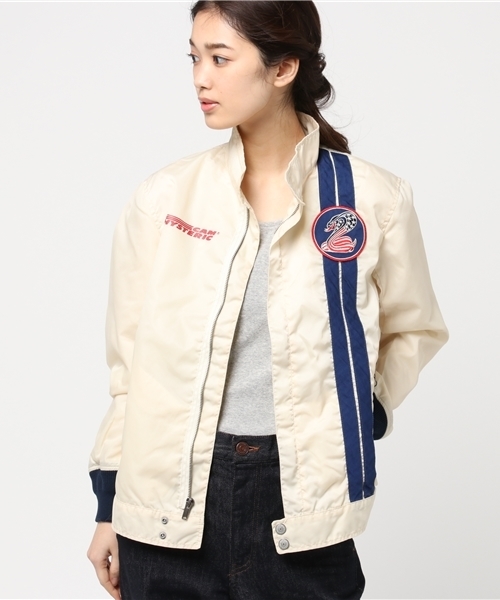 HYSTERIC GLAMOUR（ヒステリックグラマー）の「レーシングJK（ブルゾン・レディース・ホワイト/ブラック/ネイビー・MEDIUM/SMALL）」の18枚目の写真