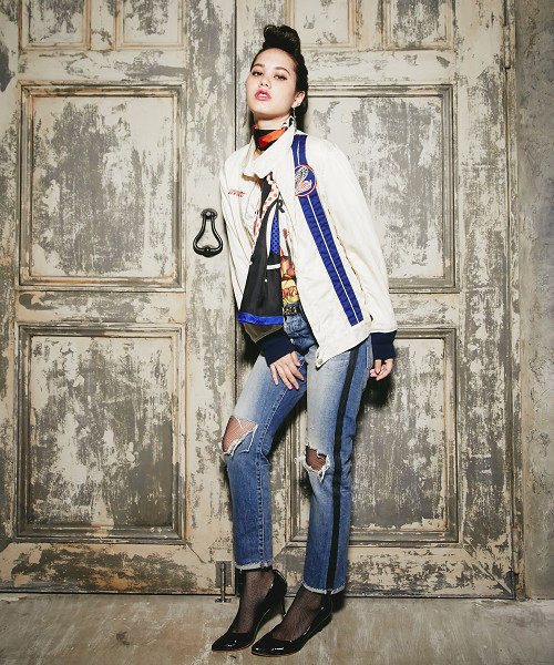 HYSTERIC GLAMOUR（ヒステリックグラマー）の「レーシングJK（ブルゾン・レディース・ホワイト/ブラック/ネイビー・MEDIUM/SMALL）」の22枚目の写真