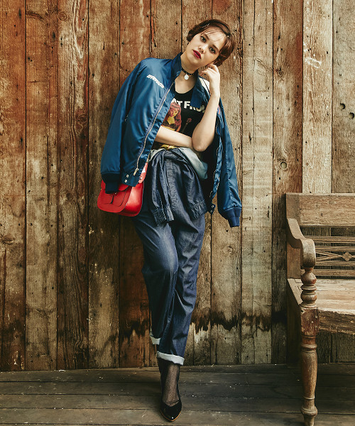 HYSTERIC GLAMOUR（ヒステリックグラマー）の「レーシングJK（ブルゾン・レディース・ホワイト/ブラック/ネイビー・MEDIUM/SMALL）」の20枚目の写真