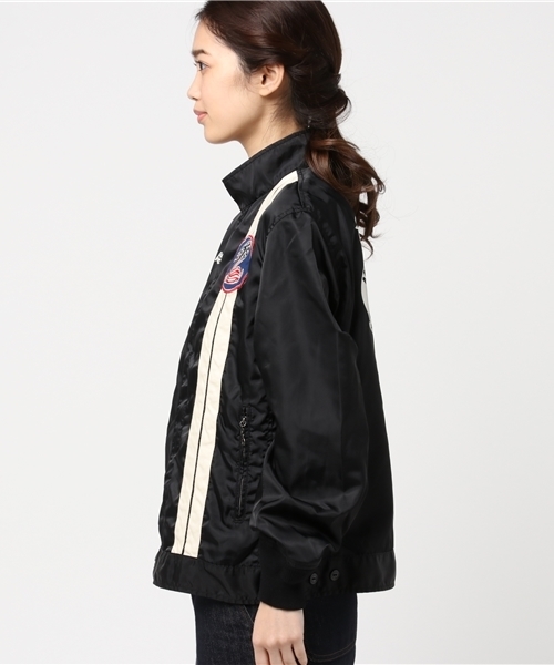 HYSTERIC GLAMOUR（ヒステリックグラマー）の「レーシングJK（ブルゾン・レディース・ホワイト/ブラック/ネイビー・MEDIUM/SMALL）」の4枚目の写真