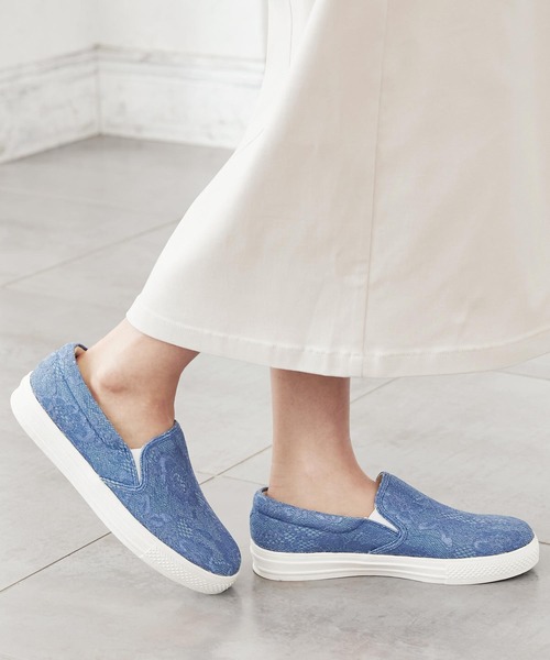 KOBE LETTUCE（コウベレタス）の「ベーシックスリッポンシューズ（スリッポン・レディース・グレー/ホワイト系その他2/ブラック/ホワイト/ホワイト系その他/ホワイト系その他3/ワイン/ブラック系その他2/グレー系その他/ブルー系その他2/イエロー系その他/ネイビー/イエロー/ブルー系その他/パイソン/ブラック系その他3/ブラック系その他/ピンク/レッド/シルバー/レオパード/シルバー系その他/チェック/ピンク系その他/ホワイト系その他4/ブルー系その他3/その他/その他1/ベージュ/ゼブラ/ブルー系その他4・L/M/S/LL）」の18枚目の写真