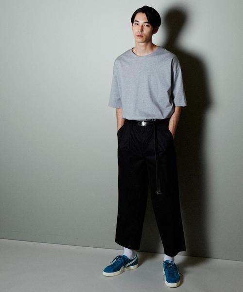 EN ROUTE（アンルート）の「ENR コットンツイル1プリーツパンツ ◆（その他パンツ・メンズ・ブラック/ベージュ・3/2/1）」の2枚目の写真