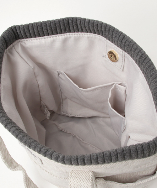 LBC（エルビーシー）の「口リブトート                        （トートバッグ・レディース・ネイビー/オフホワイト/グレー・FREE）」の9枚目の写真