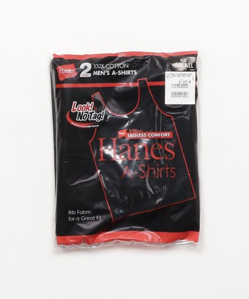 HANES（ヘインズ）の「【HANES/ヘインズ】パック入りリブタンクトップ（2Ｐ）HM2-K701/無地/2枚組み（タンクトップ・メンズ・ホワイト/ブラック/グレー/スミクロ・LARGE/MEDIUM/SMALL）」の3枚目の写真
