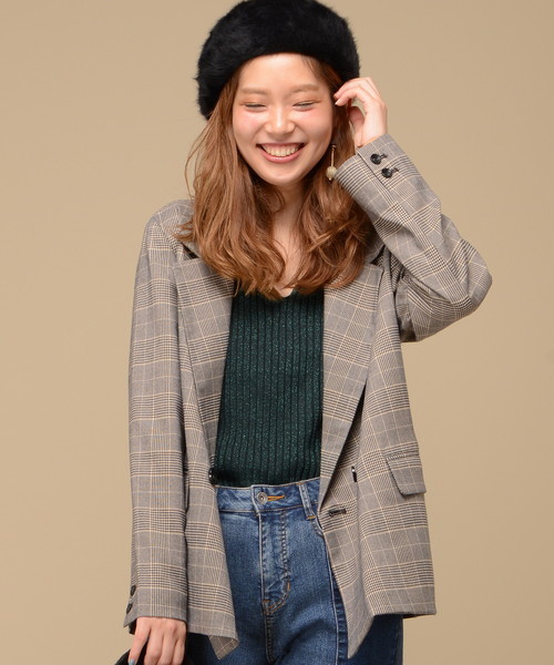 natural couture(ナチュラルクチュール)の「Vネックラメリブニット(ニット/セーター・レディース・グリーン/ブラック/イエロー/ピンク・FREE)」の16枚目の写真