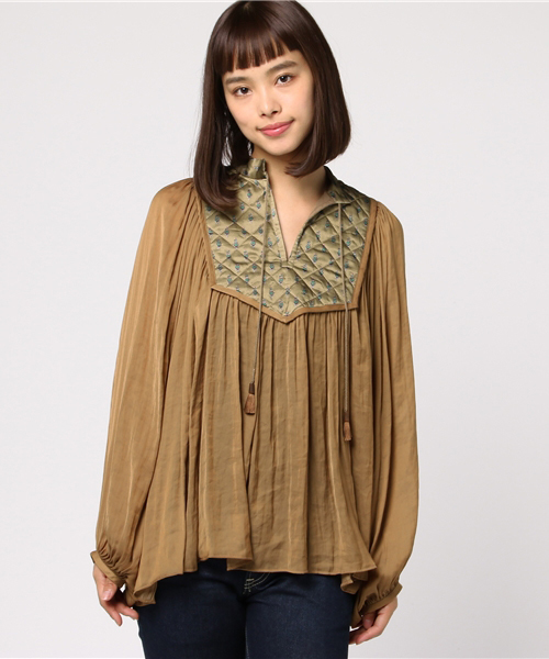 「muller of yoshiokubo」 フリンジノースリーブブラウス 36 ネイビー レディース muller of yoshiokubo（ミュラーオブヨシオクボ）の「muller of