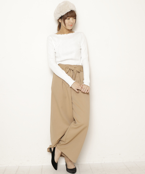 RAY CASSIN（レイカズン）の「ランダムテレコプルオーバー（Tシャツ/カットソー・レディース・ブラック/オフホワイト/ピンク/マスタード・FREE）」の10枚目の写真