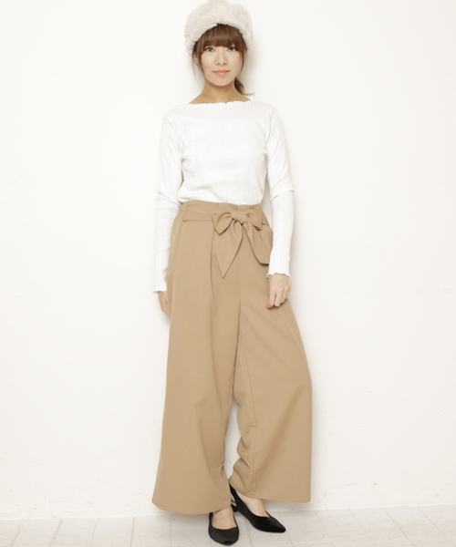 RAY CASSIN（レイカズン）の「ランダムテレコプルオーバー（Tシャツ/カットソー・レディース・ブラック/オフホワイト/ピンク/マスタード・FREE）」の11枚目の写真