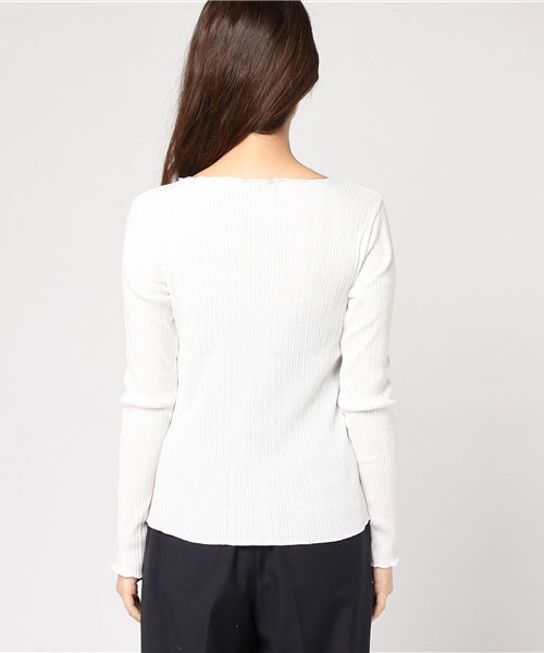 RAY CASSIN（レイカズン）の「ランダムテレコプルオーバー（Tシャツ/カットソー・レディース・ブラック/オフホワイト/ピンク/マスタード・FREE）」の8枚目の写真