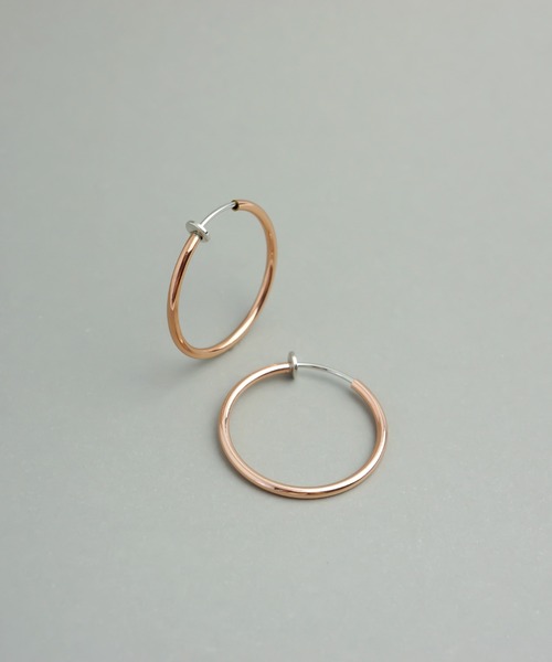 petitcro（プティクロ）の「フープイヤリングＳ（イヤリング・レディース・ブラック/ゴールド/シルバー/ガンメタ/ローズ・ONE SIZE）」の3枚目の写真