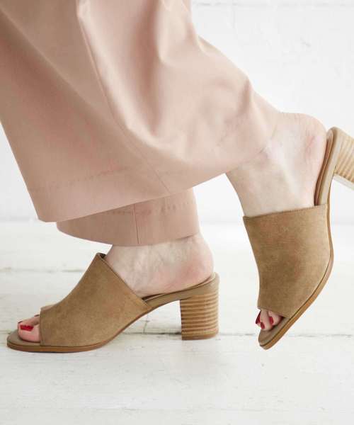 WA ORiental TRaffic（ダブルエーオリエンタルトラフィック）の「春夏★スエードミュールサンダル★8656（サンダル・レディース・ベージュ/レッド/ブラック・L/LL/M/S/3L/SS）」の7枚目の写真