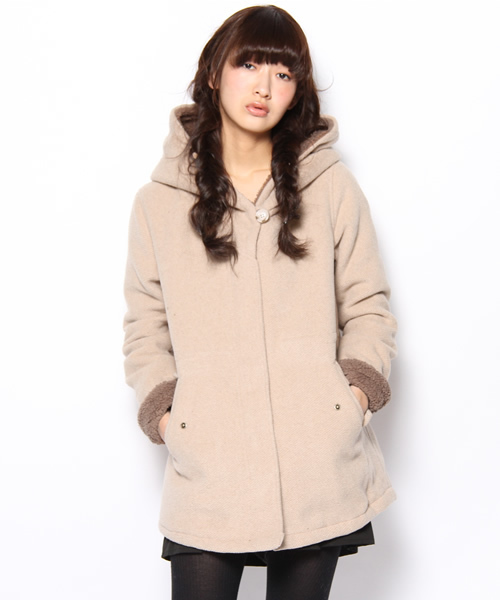 mystic（ミスティック）の「BIGフードボアコート（その他アウター・レディース・ブラック/キャメル/ベージュ・ﾌﾘ-）」の10枚目の写真