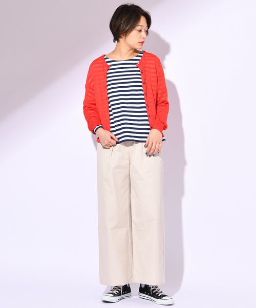 CIAOPANIC(チャオパニック)の「コットンギャバワイドパンツ(その他パンツ・レディース・アイボリー/ベージュ/ネイビー・FREE)」の6枚目の写真