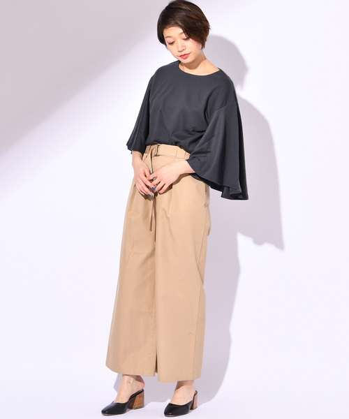 CIAOPANIC(チャオパニック)の「コットンギャバワイドパンツ(その他パンツ・レディース・アイボリー/ベージュ/ネイビー・FREE)」の15枚目の写真