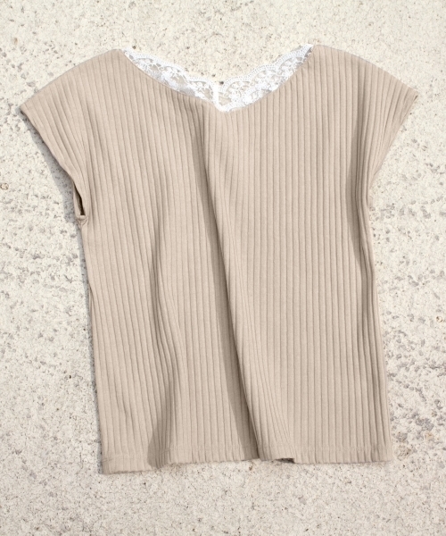 PAGEBOY（ページボーイ）の「【WEB限定】スカラップレーストップス（Tシャツ/カットソー・レディース・ベージュ/ブルー系その他/オフホワイト/ブラック/レッド系その他/ブラック系その他・FREE）」の21枚目の写真