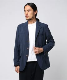 リネン調ポリエステルジャケット