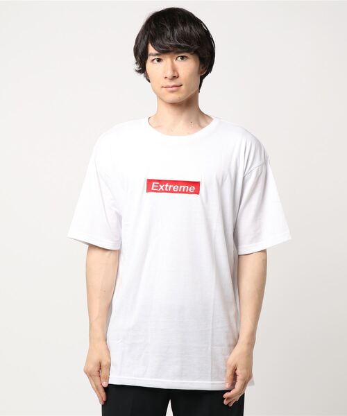 STYLEBLOCK（スタイルブロック）の「ビッグシルエットボックスロゴ胸刺繍半袖Tシャツ（Tシャツ/カットソー・メンズ・ホワイト系その他/ホワイト系その他2/ホワイト系その他3/イエロー/ピンク/ブラック・L/M）」の2枚目の写真