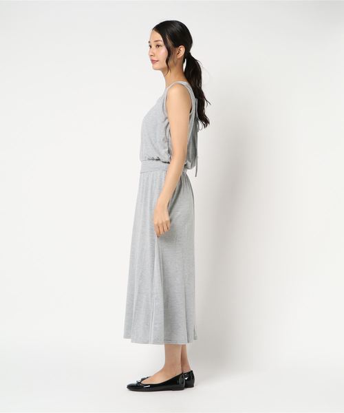 VENCEEXCHANGE（ヴァンスエクスチェンジ）の「バックレースアップカットワンピース（ワンピース・レディース・ライトグレー/ブラック・M）」の3枚目の写真
