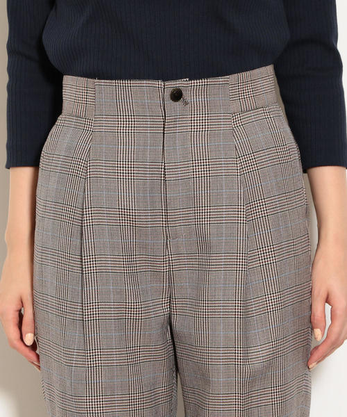 green label relaxing（グリーンレーベルリラクシング）の「◆FM クラシカルチェック テーパードパンツ ◆（その他パンツ・レディース・ライトグレー/ピンク・44/40/38/42/36/34）」の7枚目の写真