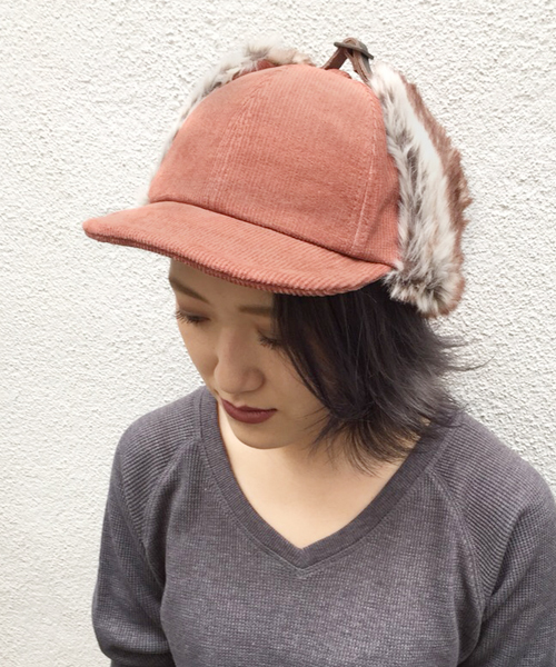 Ruben（ルーベン）の「イヤーカバー コーディロイCAP（キャップ・レディース・ブラック/ベージュ/グレー/オレンジ/キャメル・FREE）」の12枚目の写真