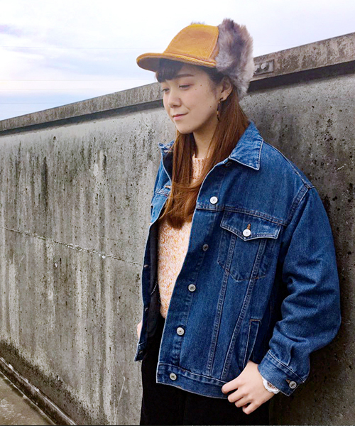 Ruben（ルーベン）の「イヤーカバー コーディロイCAP（キャップ・レディース・ブラック/ベージュ/グレー/オレンジ/キャメル・FREE）」の9枚目の写真