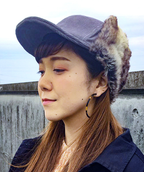 Ruben（ルーベン）の「イヤーカバー コーディロイCAP（キャップ・レディース・ブラック/ベージュ/グレー/オレンジ/キャメル・FREE）」の20枚目の写真